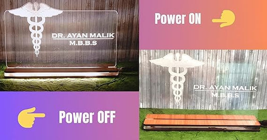 Name Plate for Doctor, Advocate, or Promotion Gift, Acrylic Sign